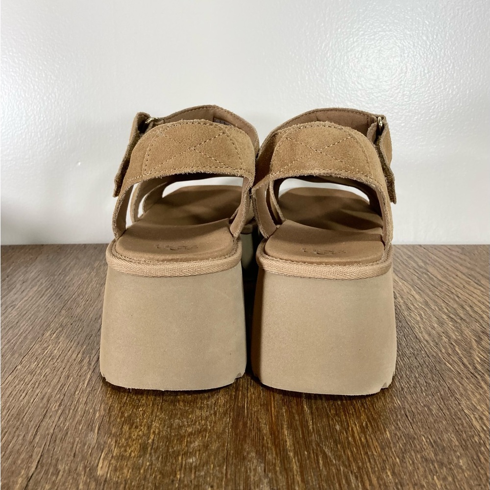 New Ugg New Heights Slingback Chunky Suede Sandal Women’s Various Sizes Chestnut - Picture 4 of 10